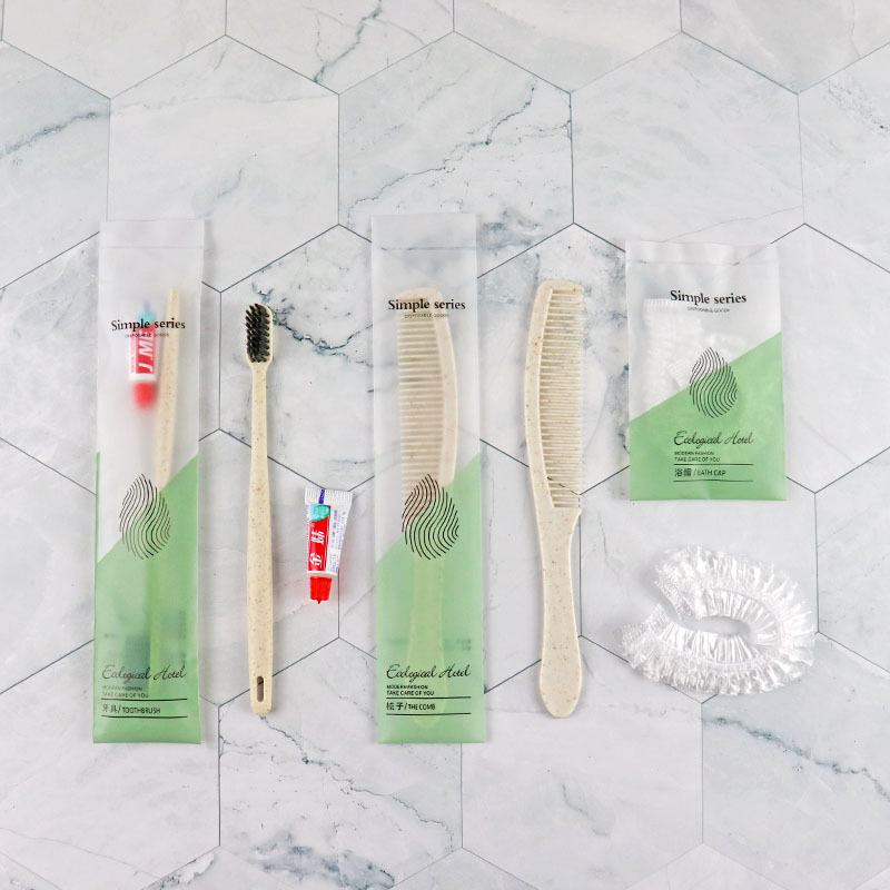 Star Hotel Disposable Tooth Set Toiletries Toothbrush Toothpaste Comb Shower Cap Hotel B &amp; B High-End Set