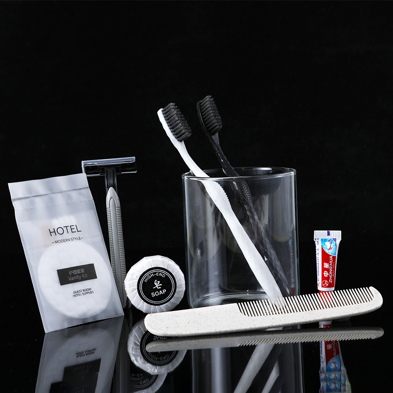 Star Hotel Disposable Toothbrush Toothpaste Household Disposable Tooth Set Hotel B &amp; B Straw Toiletry Set