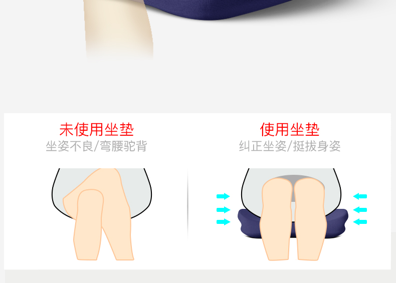 Long-Sitting Seat Cushion Memory Foam Thickened Butt Seat Cushion Chair Pregnant Women's Hip Chair Cushion Cushion Long-Sitting Seat Cushion Memory Foam Thickened Butt Seat Cushion Chair Pregnant Women's Hip Chair Cushion Cushion