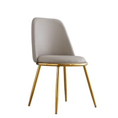 LV Character Furniture-Light Luxury Net Red Leather Backrest Dining Table and Chair Nordic Simple Iron Household Gold Plated Cosmetic Chair LV Character Furniture-Light Luxury Net Red Leather Backrest Dining Table and Chair Nordic Simple Iron Household Gold Plated Cosmetic Chair
