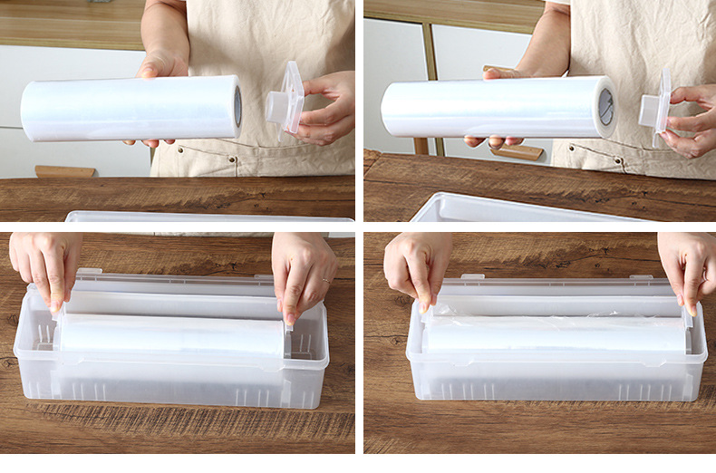 Plastic Wrap Household Plastic Cutting Box Large Roll Kitchen Box Fresh Fruit Refrigerated Sealing Packaging Film Economical Pack Plastic Wrap Household Plastic Cutting Box Large Roll Kitchen Box Fresh Fruit Refrigerated Sealing Packaging Film Economical Pack