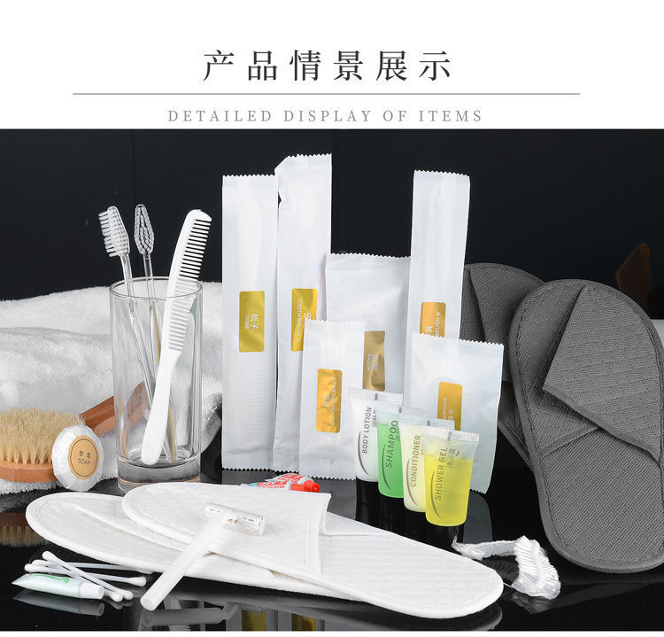 Hotel Toiletries Hotel Bed & Breakfast Disposable Soft Hair Tooth-Cleaners Toothbrush Toothpaste Washing Set Home Hospitality