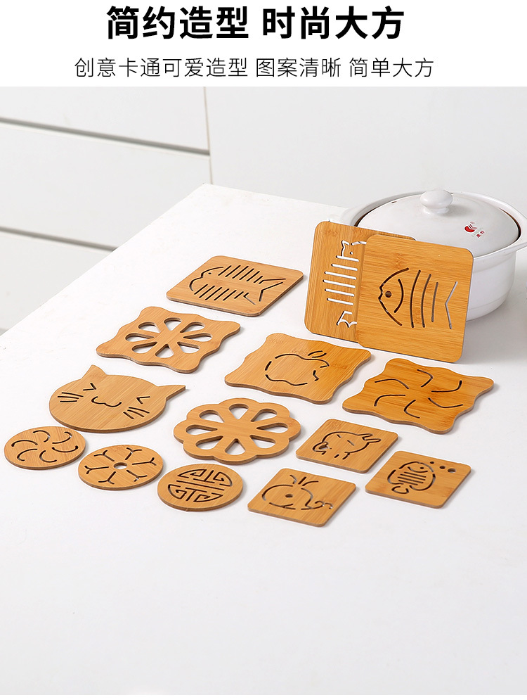 Home Wooden Cartoon Heat Proof Mat Dining Table Cushion Non-Slip Pot Mat Creative Cute Mat Teacup Mat Bowl Coaster Cup Coaster Home Wooden Cartoon Heat Proof Mat Dining Table Cushion Non-Slip Pot Mat Creative Cute Mat Teacup Mat Bowl Coaster Cup Coaster