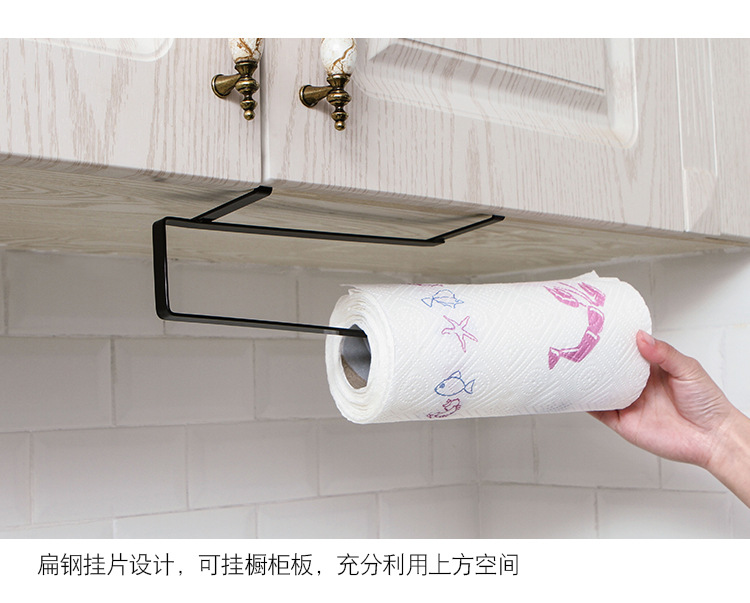 Kitchen Towel Rack Storage Rack Plastic Wrap Rack Roll Stand Punch-Free Kitchen Paper Storage Rack