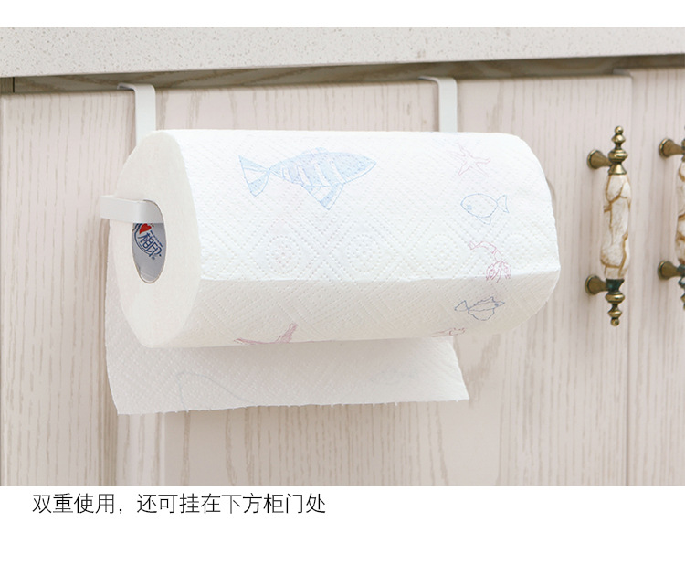 Kitchen Towel Rack Storage Rack Plastic Wrap Rack Roll Stand Punch-Free Kitchen Paper Storage Rack