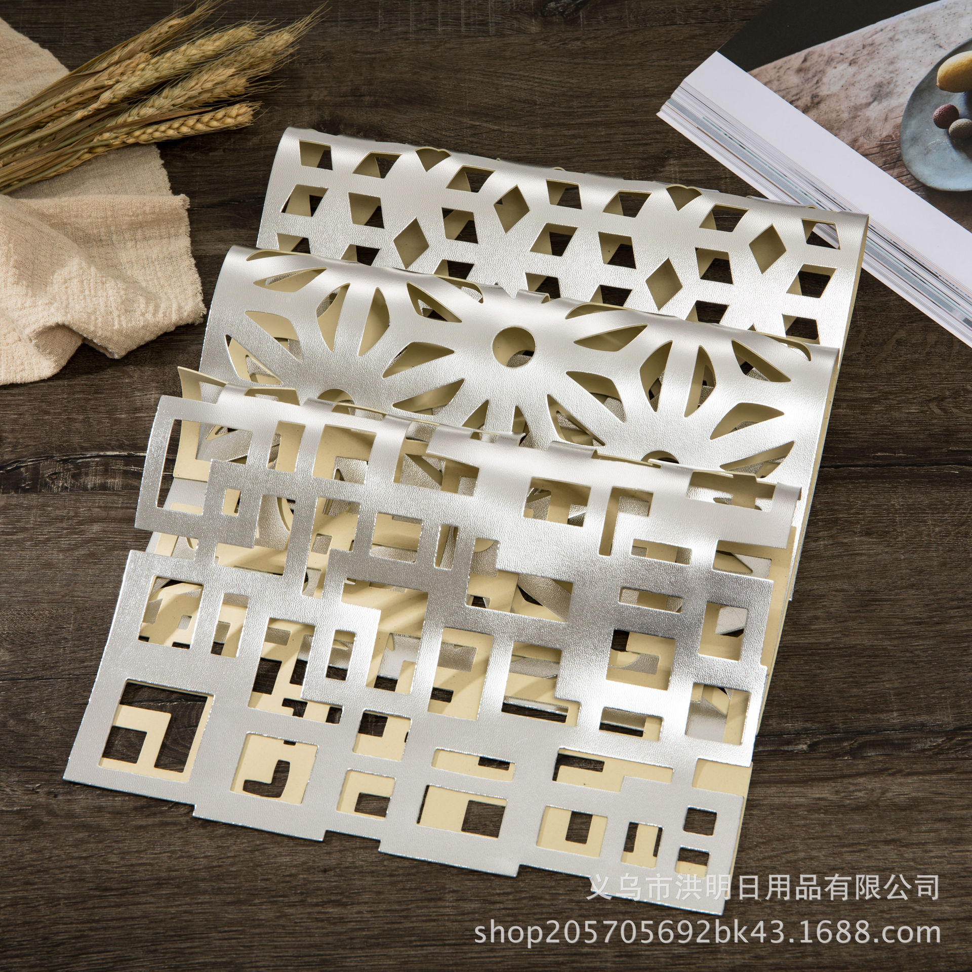 Golden of European Style PVC Thermal Shielded Table Mat Placemat Silver Hollow Decorative Pad Coffee Table Tray Bowl Coaster Cup Coaster Western-Style Placemat Golden of European Style PVC Thermal Shielded Table Mat Placemat Silver Hollow Decorative Pad Coffee Table Tray Bowl Coaster Cup Coaster Western-Style Placemat