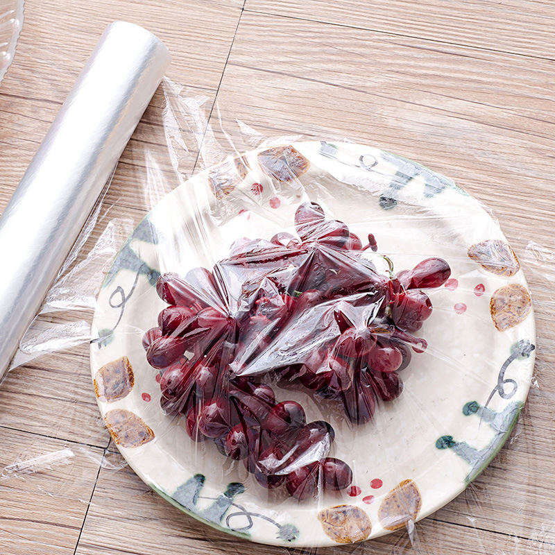 Factory Direct Sales High-Grade PE Plastic Wrap Low and High Temperature Resistant White Transparent Plastic Wrap for Vegetables and Fruits