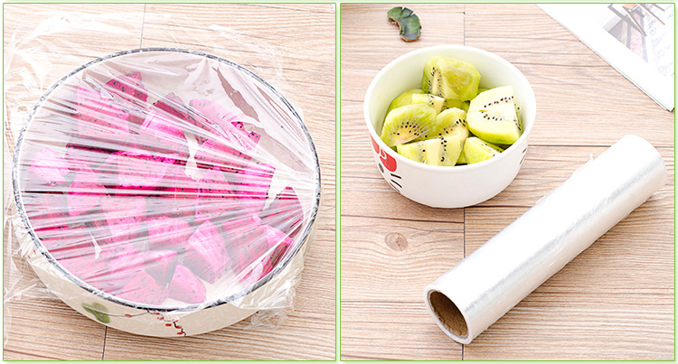Factory Direct Sales High-Grade PE Plastic Wrap Low and High Temperature Resistant White Transparent Plastic Wrap for Vegetables and Fruits