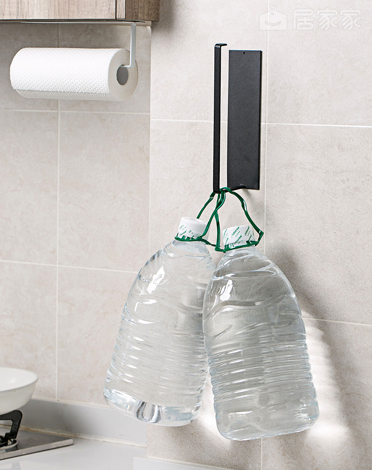 Punch-Free Toilet Paper Roll Holder Kitchen Towel Rack Plastic Wrap Storage Rack Roll Paper Holder Self-Adhesive Seamless Wall Hanging Storage Rack
