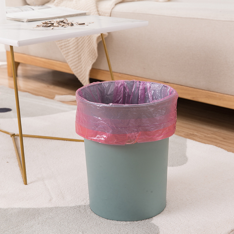 Disposable Household Portable Thick Garbage Bag Drawstring Closing Kitchen Drawstring Large Drawstring Garbage Bag Plastic Bag