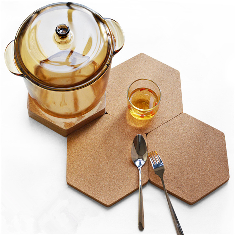 Cork Cup Mat Pine Coaster Cork Potholder Molded Printing 1 to 20-mm Various Shapes Factory Direct Sales