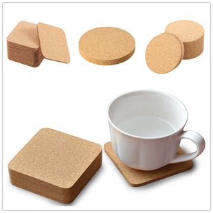 Cork Cup Mat Pine Coaster Cork Potholder Molded Printing 1 to 20-mm Various Shapes Factory Direct Sales
