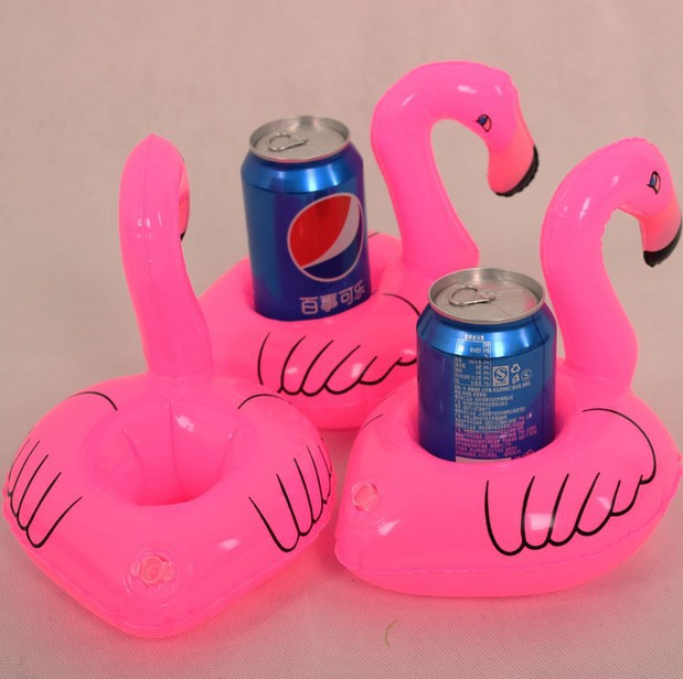 PVC Inflatable Flamingo Cup Holder Cup Saucer Water Cola Drink Phone Cover Coaster in Stock Wholesale PVC Inflatable Flamingo Cup Holder Cup Saucer Water Cola Drink Phone Cover Coaster in Stock Wholesale
