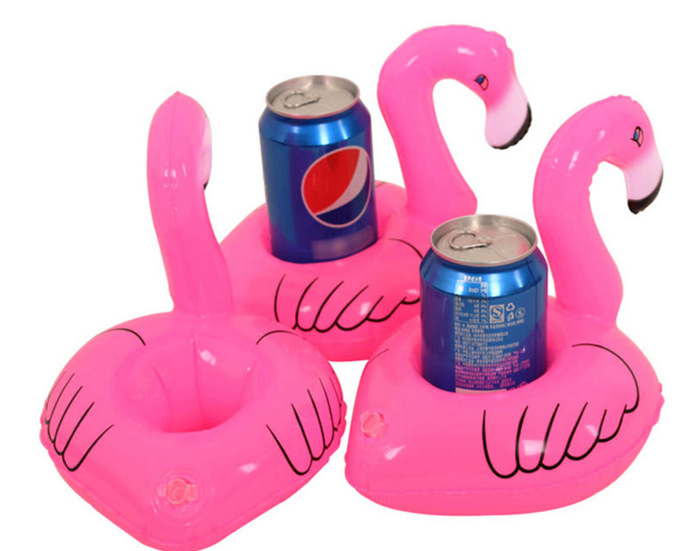 PVC Inflatable Flamingo Cup Holder Cup Saucer Water Cola Drink Phone Cover Coaster in Stock Wholesale PVC Inflatable Flamingo Cup Holder Cup Saucer Water Cola Drink Phone Cover Coaster in Stock Wholesale
