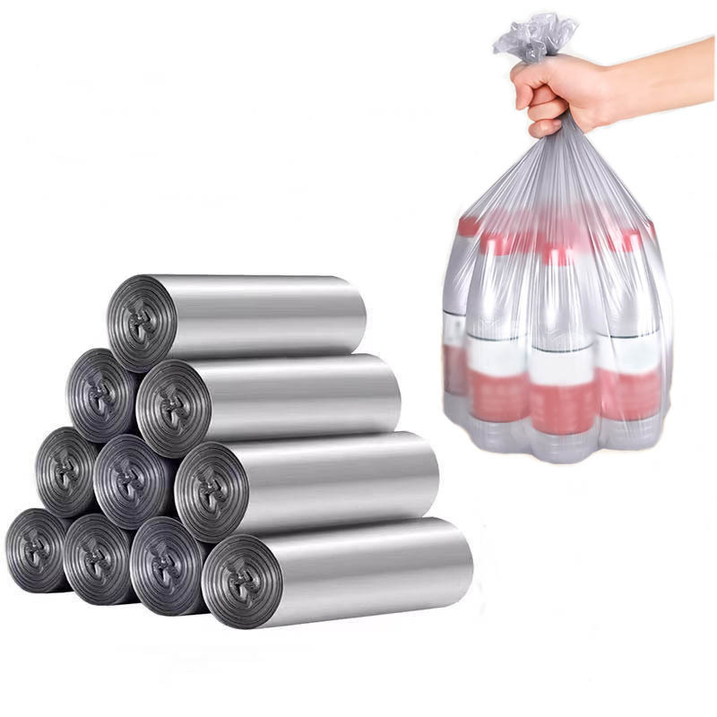 Quality Thickened Silver Garbage Bag Disposable Flat Mouth Continuous Roll Household Garbage Bag One Piece Dropshipping in Stock Wholesale