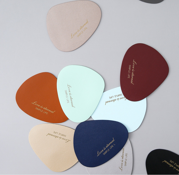 Non-Specification Table Mat Cup Mat Nordic Style Leather Coaster Simple Waterproof Oil-Proof Pu Placemat Daily Coaster 
