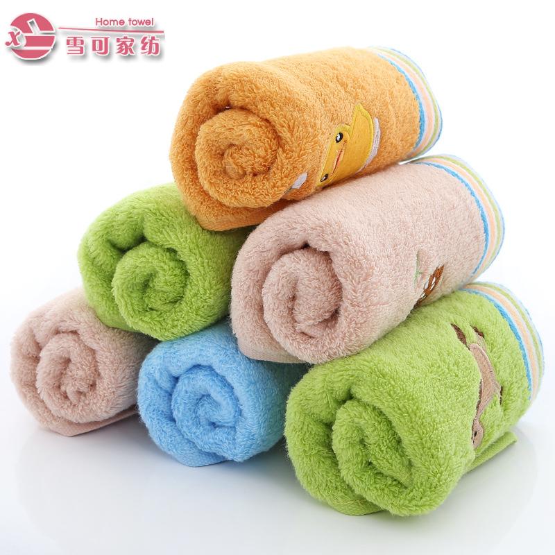 towel Child pure cotton absorbent embroidery child towel lovely cartoon baby towel.