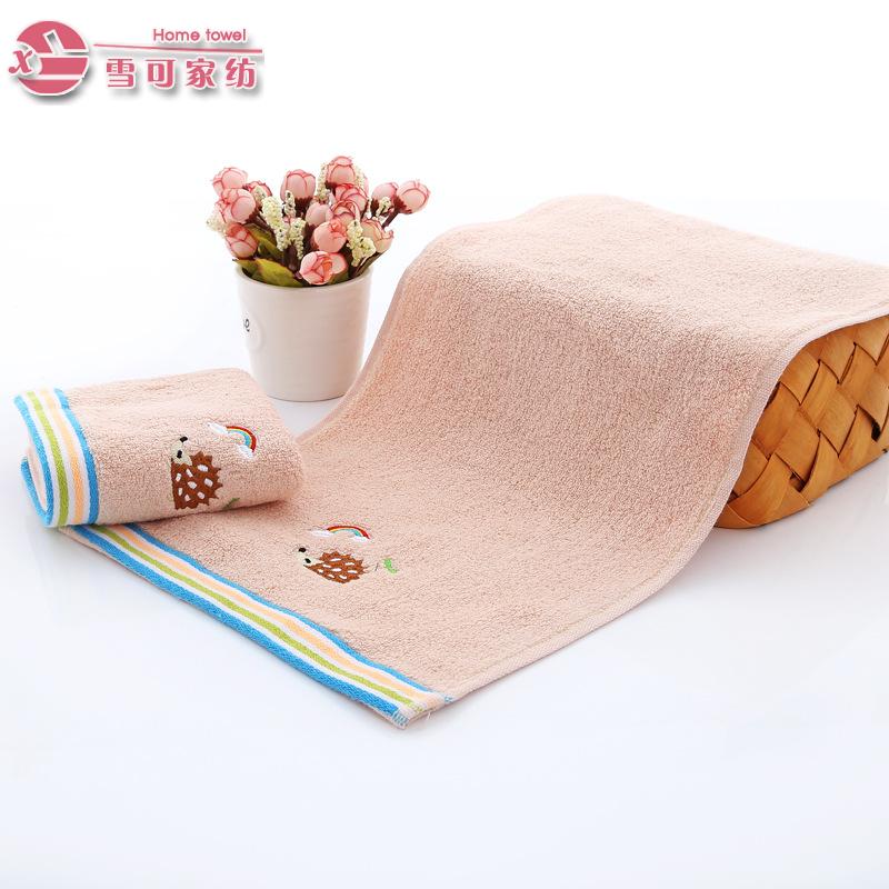 towel Child pure cotton absorbent embroidery child towel lovely cartoon baby towel.