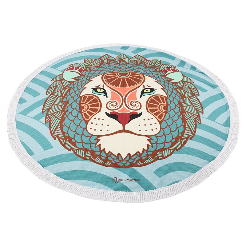 Super fine fiber fast dry towel fabric round towel yoga towel high-end export Europe and America
