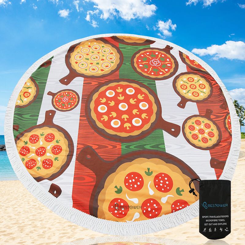 Super fine fiber fast dry towel fabric round towel yoga towel high-end export Europe and America Super fine fiber fast dry towel fabric round towel yoga towel high-end export Europe and America