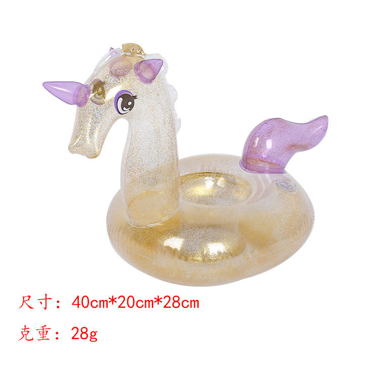 Spot Supply PVC Inflatable Water Toys Flamingo Cup Holder Inflatable Float Coaster Floating Beverage Cup Holder