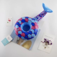 Spot Supply PVC Inflatable Water Toys Flamingo Cup Holder Inflatable Float Coaster Floating Beverage Cup Holder