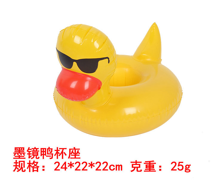 Spot Supply PVC Inflatable Water Toys Flamingo Cup Holder Inflatable Float Coaster Floating Beverage Cup Holder