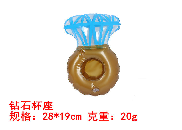 Spot Supply PVC Inflatable Water Toys Flamingo Cup Holder Inflatable Float Coaster Floating Beverage Cup Holder