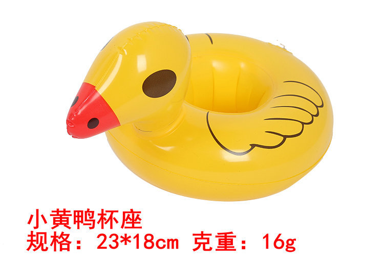 Spot Supply PVC Inflatable Water Toys Flamingo Cup Holder Inflatable Float Coaster Floating Beverage Cup Holder