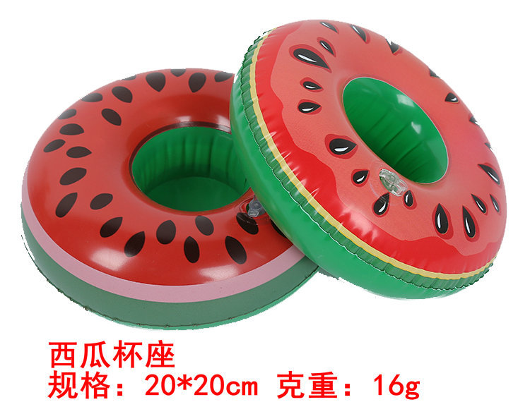 Spot Supply PVC Inflatable Water Toys Flamingo Cup Holder Inflatable Float Coaster Floating Beverage Cup Holder
