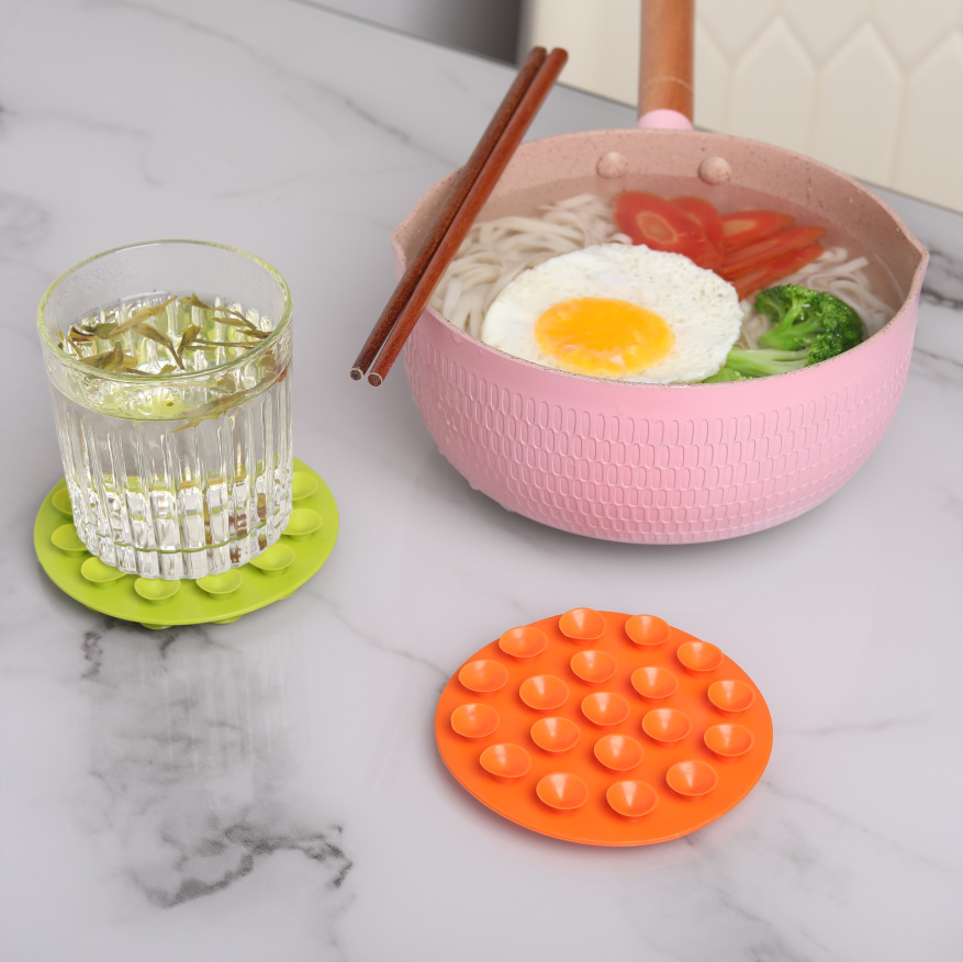 Double-Sided Suction Cup Pad Heat Proof Mat Kitchen Tools Bowl Plate Potholder Home Non-Slip Coaster Dining Table Cushion