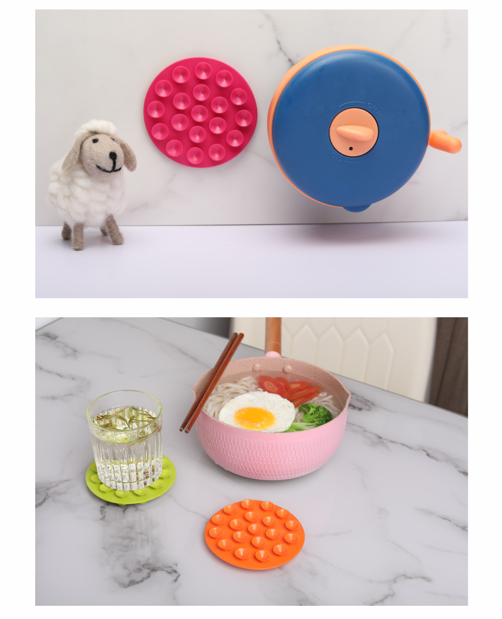Double-Sided Suction Cup Pad Heat Proof Mat Kitchen Tools Bowl Plate Potholder Home Non-Slip Coaster Dining Table Cushion Double-Sided Suction Cup Pad Heat Proof Mat Kitchen Tools Bowl Plate Potholder Home Non-Slip Coaster Dining Table Cushion