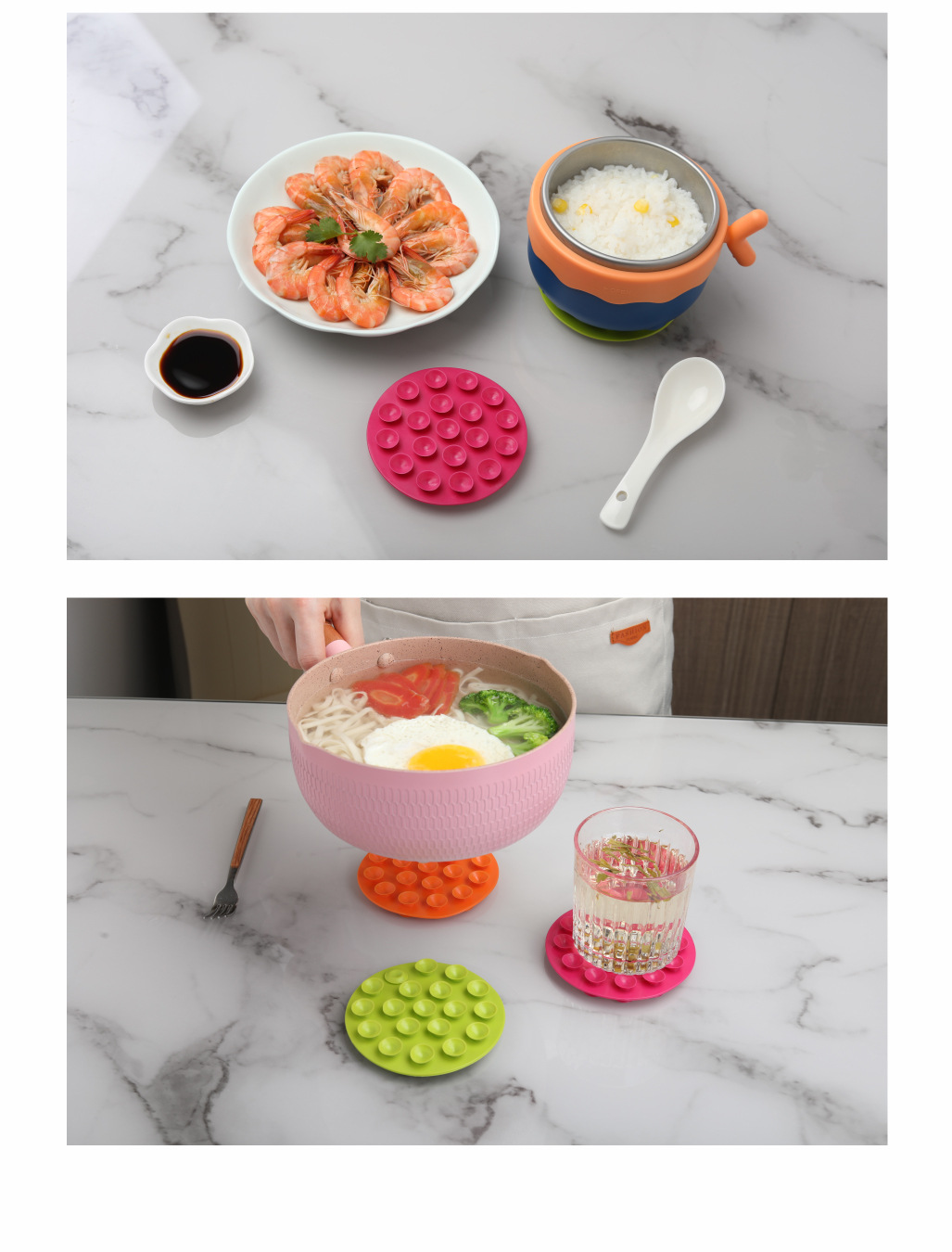Double-Sided Suction Cup Pad Heat Proof Mat Kitchen Tools Bowl Plate Potholder Home Non-Slip Coaster Dining Table Cushion Double-Sided Suction Cup Pad Heat Proof Mat Kitchen Tools Bowl Plate Potholder Home Non-Slip Coaster Dining Table Cushion