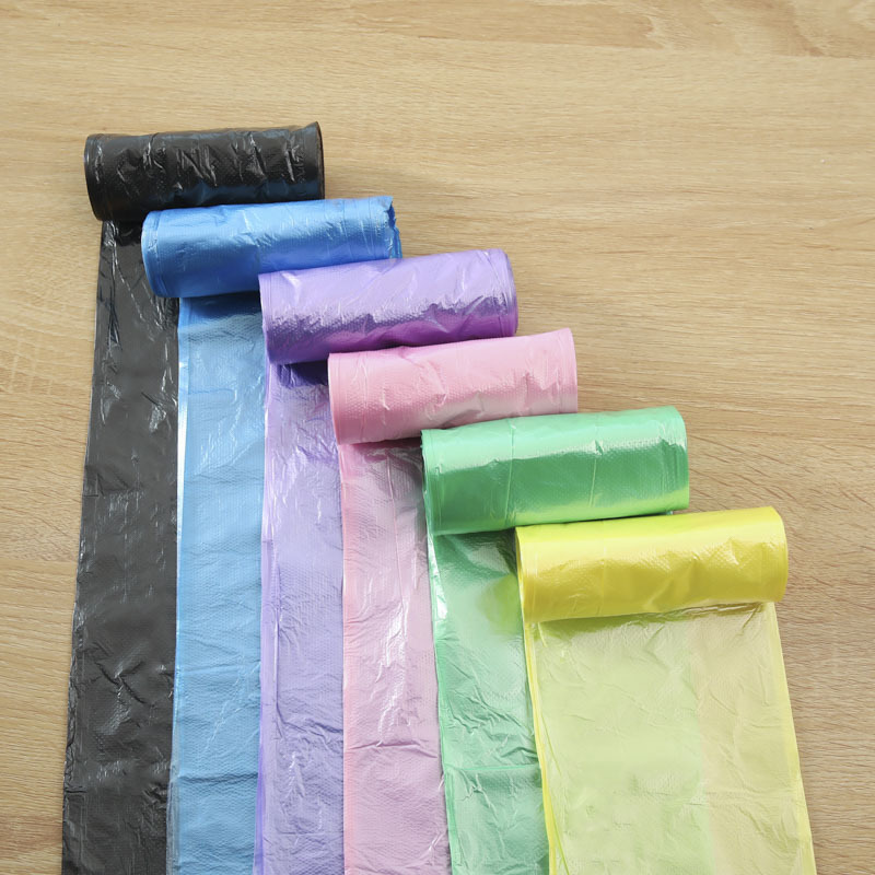 Classification Garbage Bag Household Thickened Disposable Flat Large Black Plastic Living Room Kitchen Garbage Bag 5 Rolls/Bag