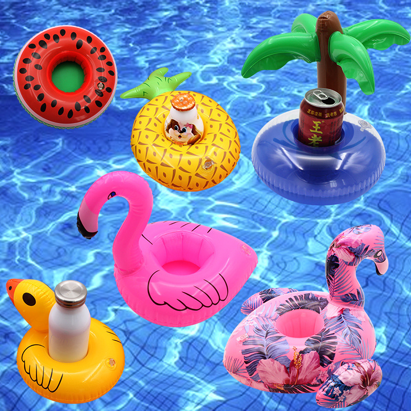 Spot PVC Inflatable Water Sports Goods Flamingo Coaster Inflatable Water Floating Beverage Cup Holder Cup Holder Spot PVC Inflatable Water Sports Goods Flamingo Coaster Inflatable Water Floating Beverage Cup Holder Cup Holder