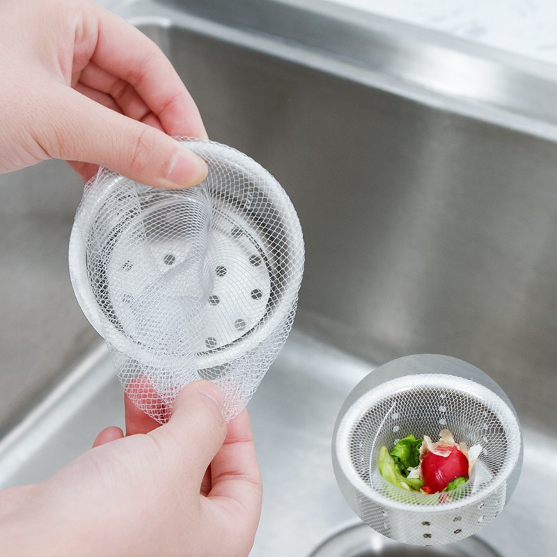 Disposable Sink Filter Net Pool Sink Drain Residue Filter Net Bag Garbage Water Cut Bag Kitchen Anti-Blocking