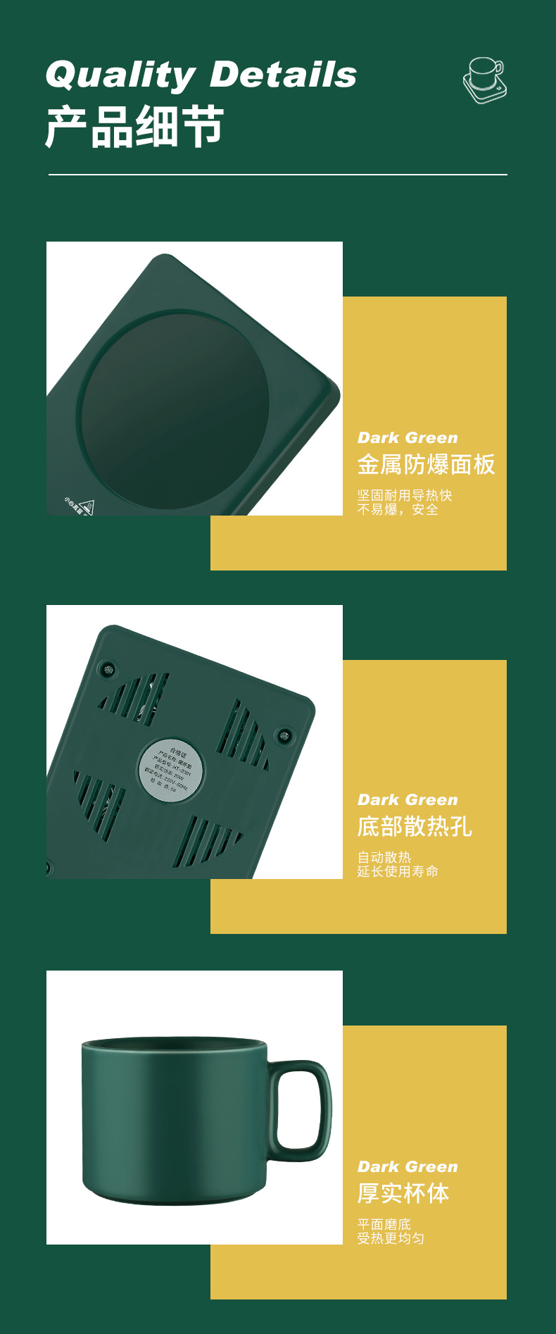 New Warm Cup Manufacturers Thermal Cup Pad 55 Degrees Heating Coaster Automatic Thermal Insulation Cup Warming Holder Hot Milk Cup Warmer New Warm Cup Manufacturers Thermal Cup Pad 55 Degrees Heating Coaster Automatic Thermal Insulation Cup Warming Holder Hot Milk Cup Warmer