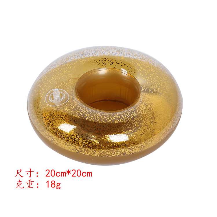 Spot Supply PVC Inflatable Water Toys Flamingo Cup Holder Inflatable Float Coaster Floating Beverage Cup Holder
