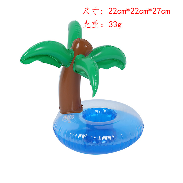 Spot Supply PVC Inflatable Water Toys Flamingo Cup Holder Inflatable Float Coaster Floating Beverage Cup Holder