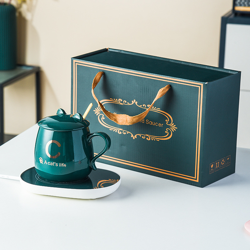 Ceramic Thermal Cup 55 Degrees Heating Coaster Insulation Warm Cup Ceramic Coffee Cup Thermal Cup Pad Heating Cup Warming Holder Ceramic Thermal Cup 55 Degrees Heating Coaster Insulation Warm Cup Ceramic Coffee Cup Thermal Cup Pad Heating Cup Warming Holder