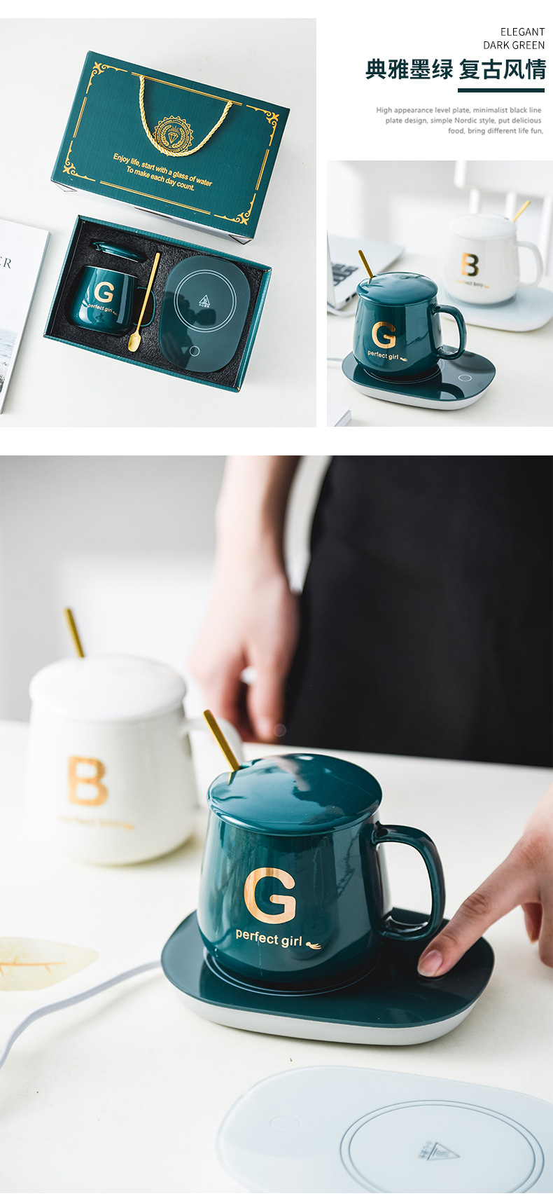 Ceramic Thermal Cup 55 Degrees Heating Coaster Insulation Warm Cup Ceramic Coffee Cup Thermal Cup Pad Heating Cup Warming Holder Ceramic Thermal Cup 55 Degrees Heating Coaster Insulation Warm Cup Ceramic Coffee Cup Thermal Cup Pad Heating Cup Warming Holder