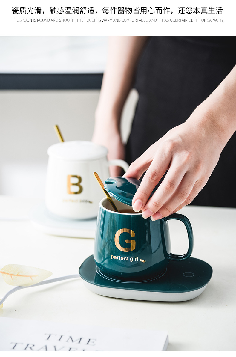 Ceramic Thermal Cup 55 Degrees Heating Coaster Insulation Warm Cup Ceramic Coffee Cup Thermal Cup Pad Heating Cup Warming Holder Ceramic Thermal Cup 55 Degrees Heating Coaster Insulation Warm Cup Ceramic Coffee Cup Thermal Cup Pad Heating Cup Warming Holder