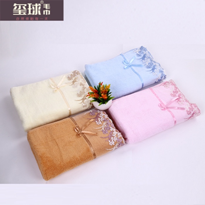 Cotton lace bow gift towel towel towel Cotton lace bow gift towel towel towel