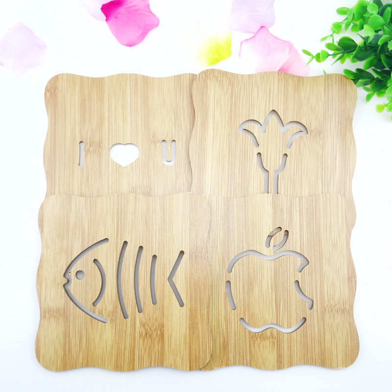 D1431 Hollow out bamboo coaster cup cushion heat insulation Daily necessities Household Goods Yiwu 2 Yuan Department Store