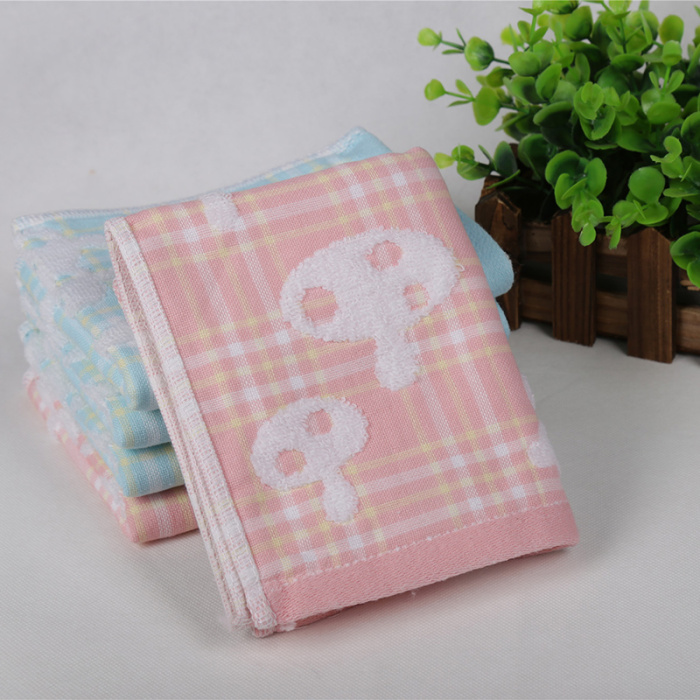 Cotton gauze child towel no twist to mention mushroom child towel top absorbent children wash towel