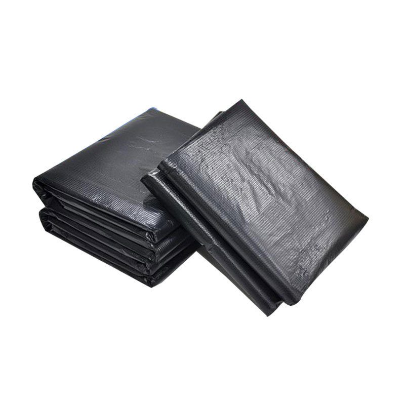 Disposable Large Garbage Bag Large Thickened Black Plastic Bag Hotel Property and Sanitation Flat Mouth Whole