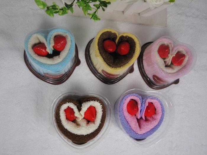 Two Valentines gift wedding gift heart shape Strawberry heart towel towel towel accessories