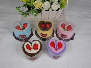 Two Valentines gift wedding gift heart shape Strawberry heart towel towel towel accessories