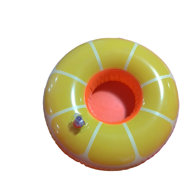 Currently Available PVC Inflatable Cup Holder Flamingo Coaster Inflatable Water Supplies Water Floating Beverage Cup Holder Cup Holder