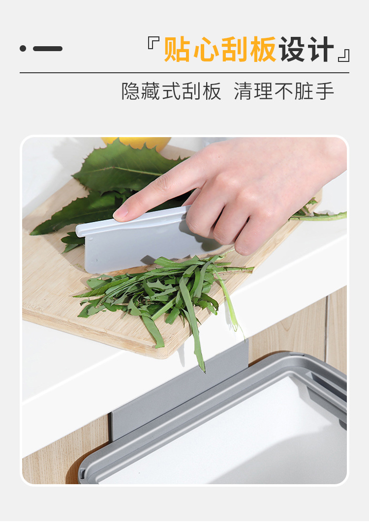 Kitchen Wall-Mounted Trash Can Wholesale with Lid Domestic Toilet Creative Living Room Dust Basket + Garbage Bag Combination